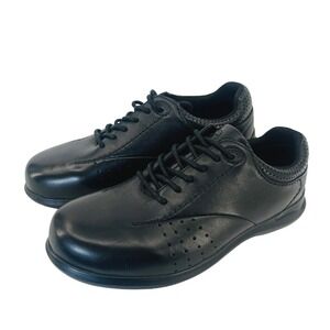 Aravon Women's Power Comfort Farren Black Leather Shoes Size 7 Lace Up NEW